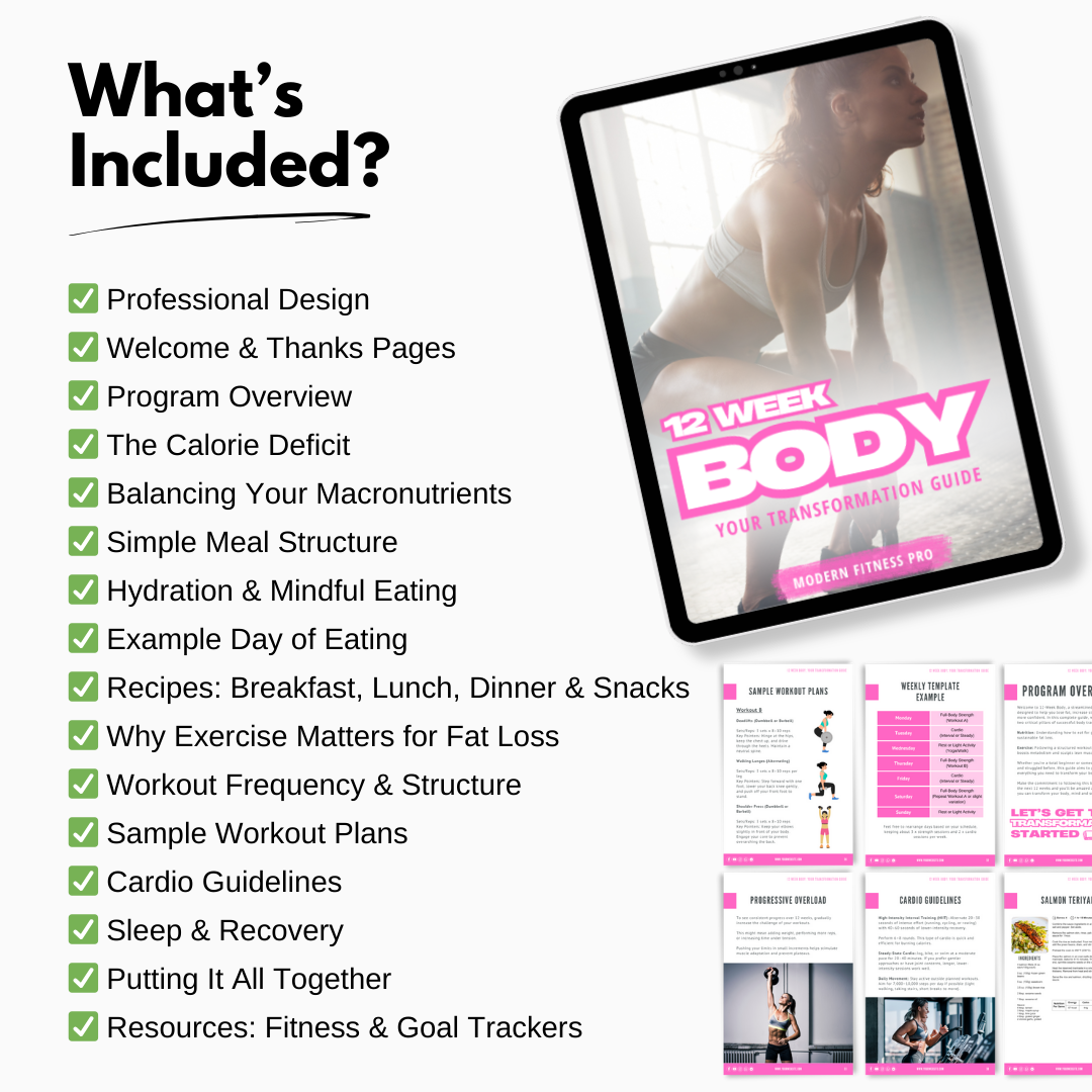 12 Week Body: Fat Loss Program For Women (Editable Template)