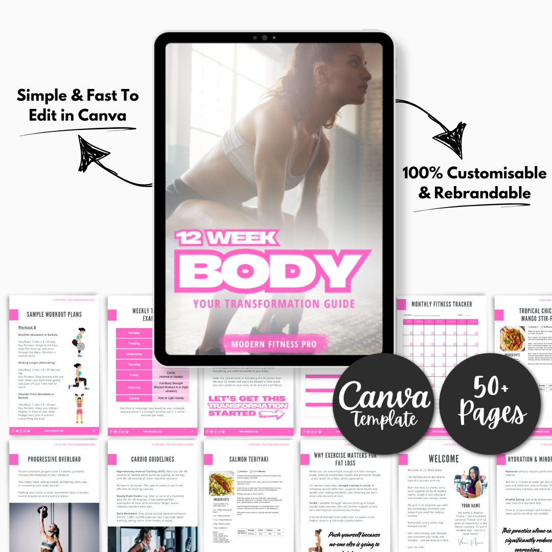 12 Week Body: Fat Loss Program For Women (Editable Template)